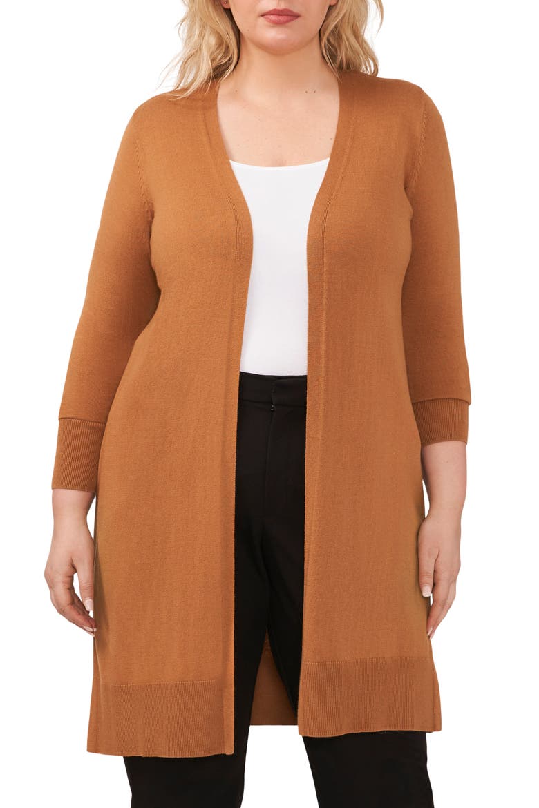 Open Front Long Cardigan, Main, color, DESERT CAMEL
