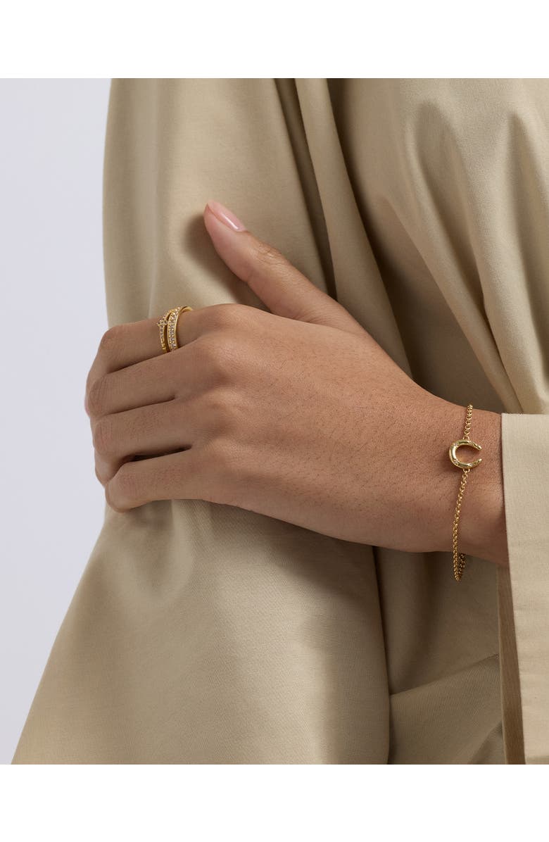 Astley Clarke Gold Biography Horseshoe Bracelet, Alternate, color, Gold