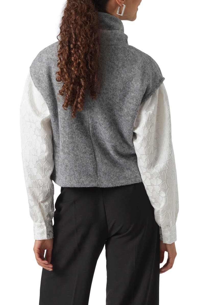 VERO MODA Blis Cap Sleeve Turtleneck Sweater, Alternate, color,