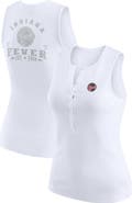 WEAR by Erin Andrews Women's WEAR by Erin Andrews White Indiana Fever Rib-Knit Henley Tank Top