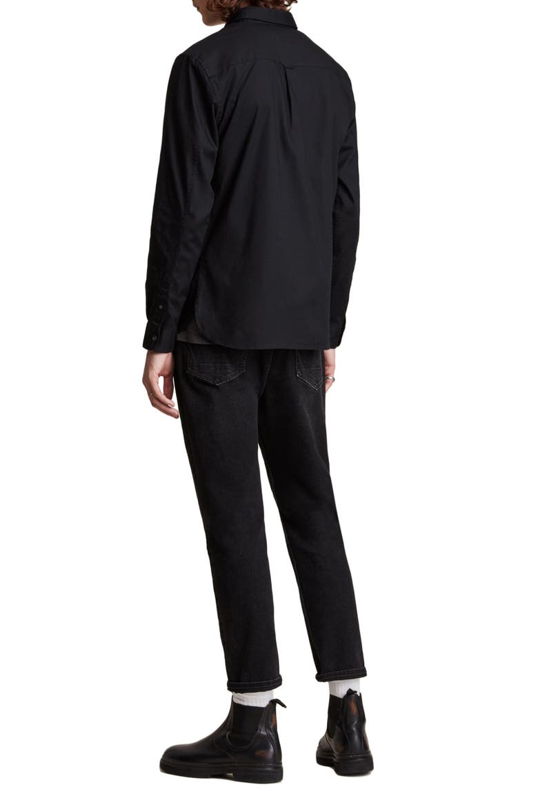 Hawthorne Slim Fit Button-Up Shirt, Alternate, color, BLACK