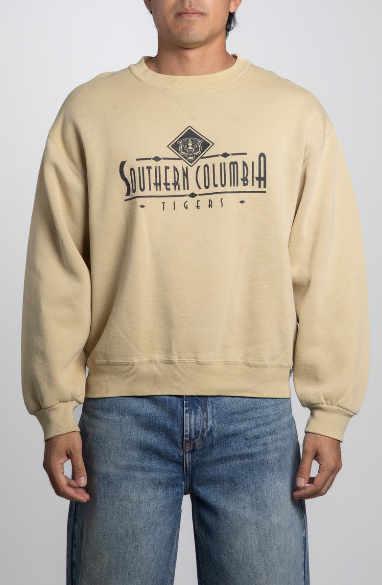 Elwood Vintage South Columbia Tigers Sweatshirt, Main, color, Beige