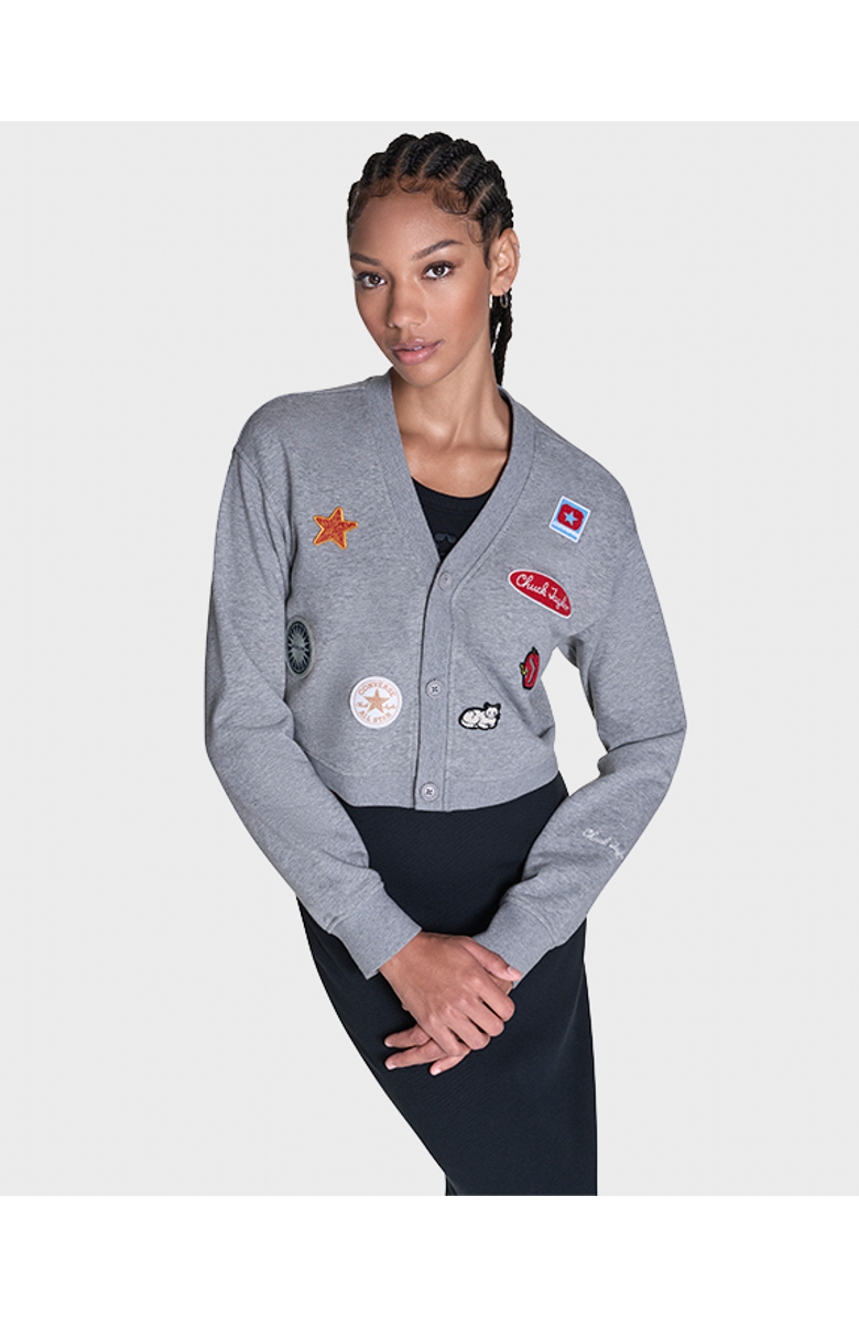Converse Chuck Patch Cardigan, Main, color, Vintage Grey Heather
