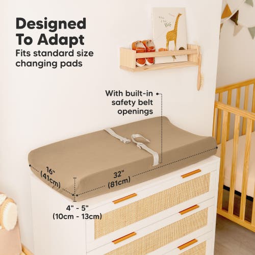 Keababies 2-pack Isla Changing Pad Covers In Pecan