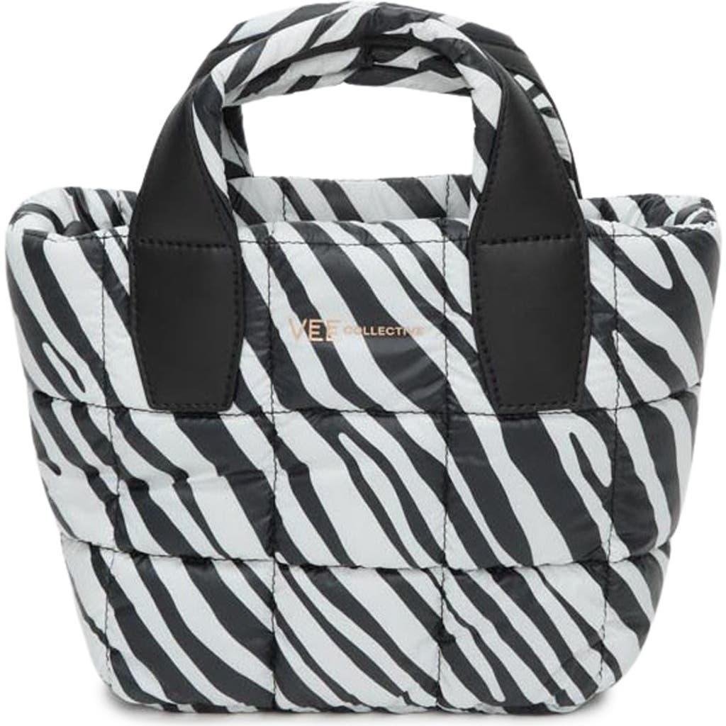 Veecollective Mini Porter Zebra Stripe Tote In Zebra