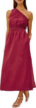 Rails Selani One-Shoulder Fit & Flare Midi Dress
