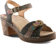 L'Artiste by Spring Step Upperbuck Ankle Strap Platform Sandal