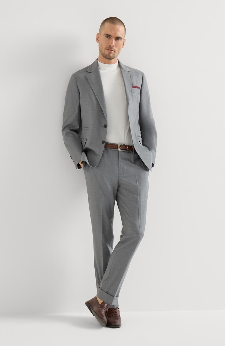 Brunello Cucinelli Leisure fit trousers, Alternate, color, Grey