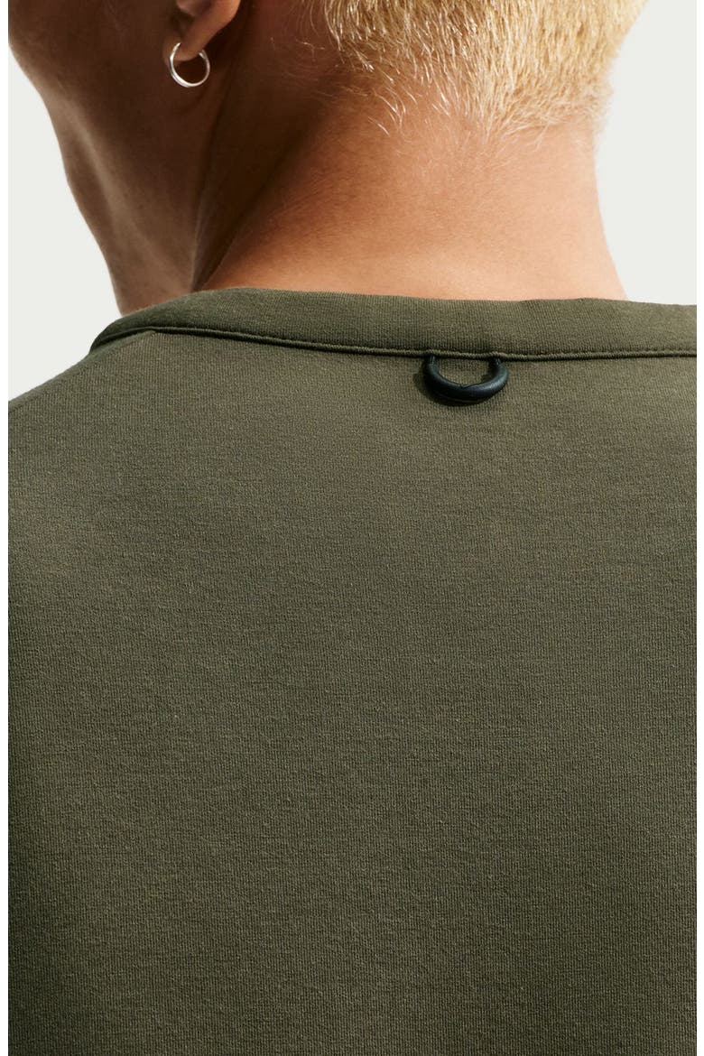 24.7 ImpossiblySoft Dri-FIT Crew Sweatshirt, Alternate, color, KHAKI/SEQUOIA