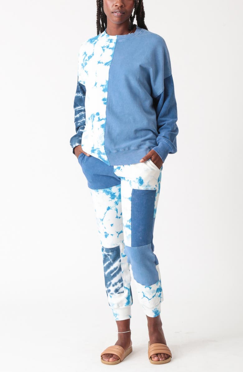 Electric & Rose Classic Patchwork Cotton Blend Joggers, Alternate, color, 