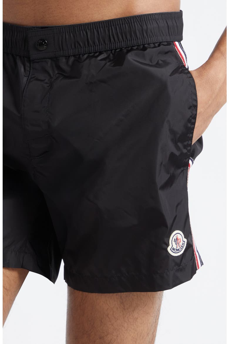 Boxer Mare Swim Shorts, Alternate, color, BLACK