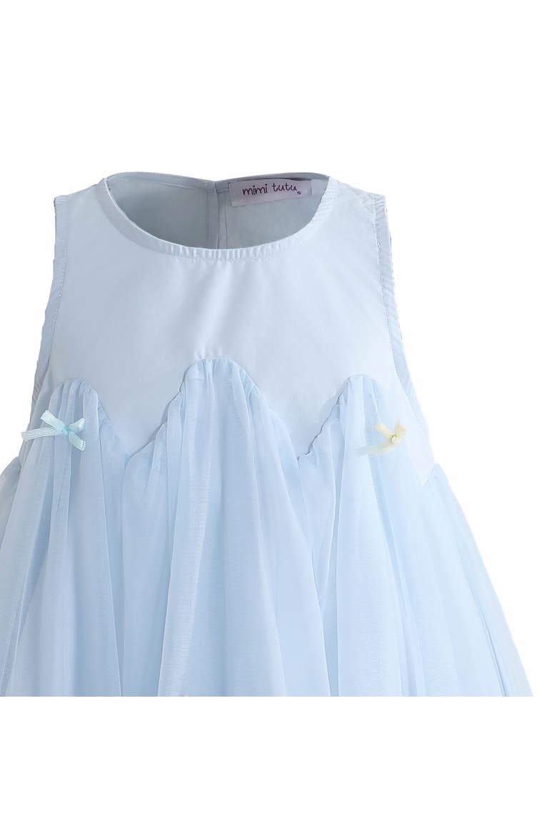 Genevieve Pleated Tulle Dress, Alternate, color, Blue