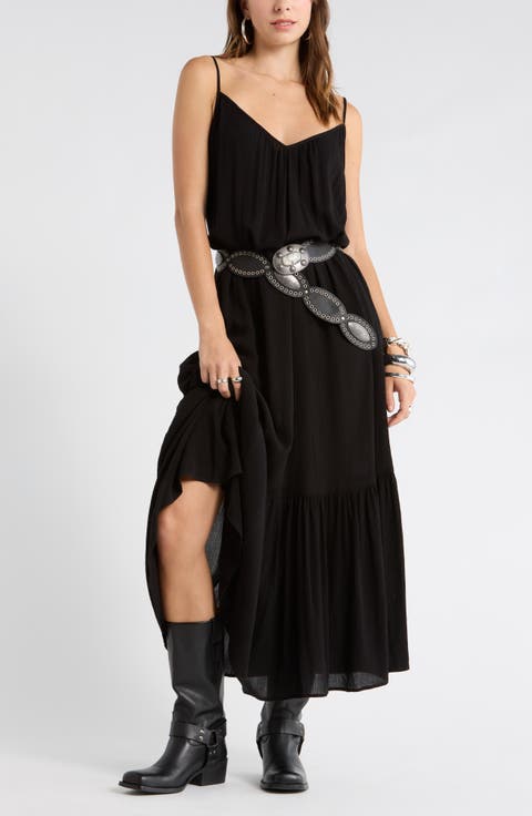 Gauze Tiered Maxi Dress