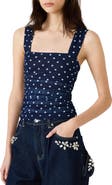 Steve Madden Rorry Polka Dot Mesh Top