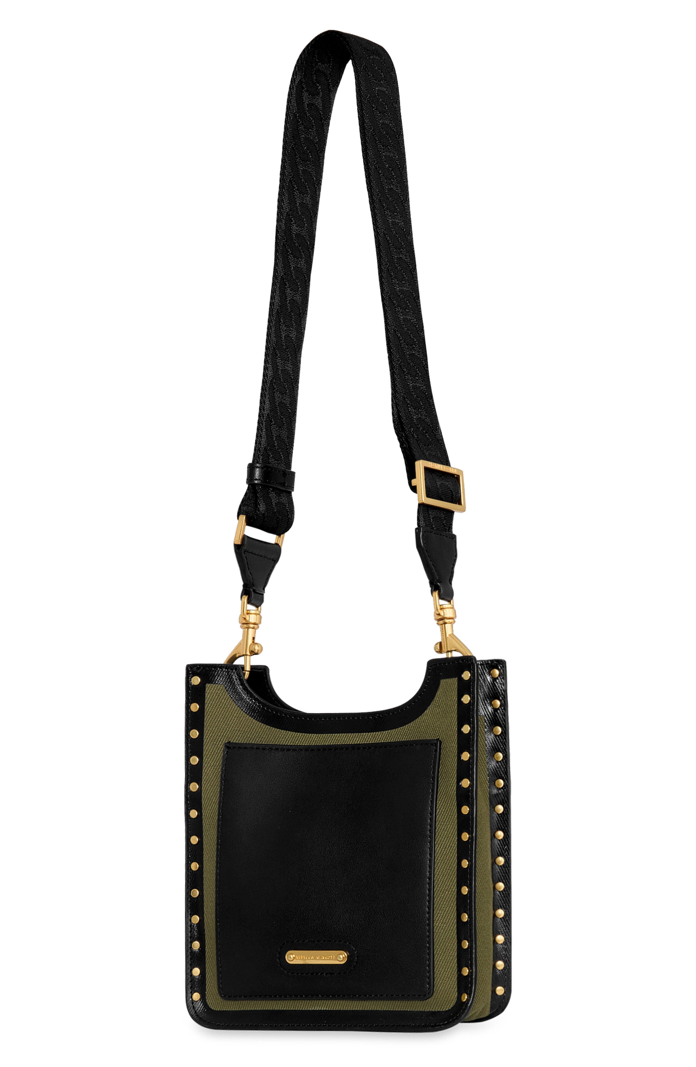 Rebecca Minkoff Small Darren North/South Canvas & Leather Crossbody Bag, Alternate, color, 