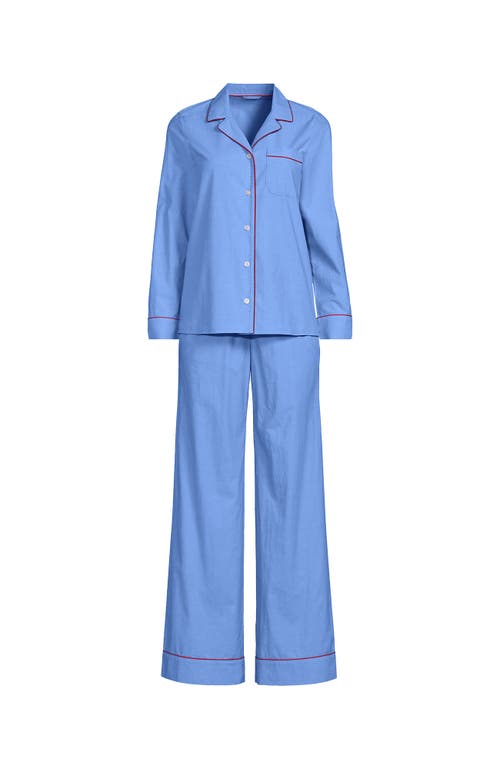 LANDS' END LANDS' END COTTON POPLIN 2 PIECE PAJAMA SET