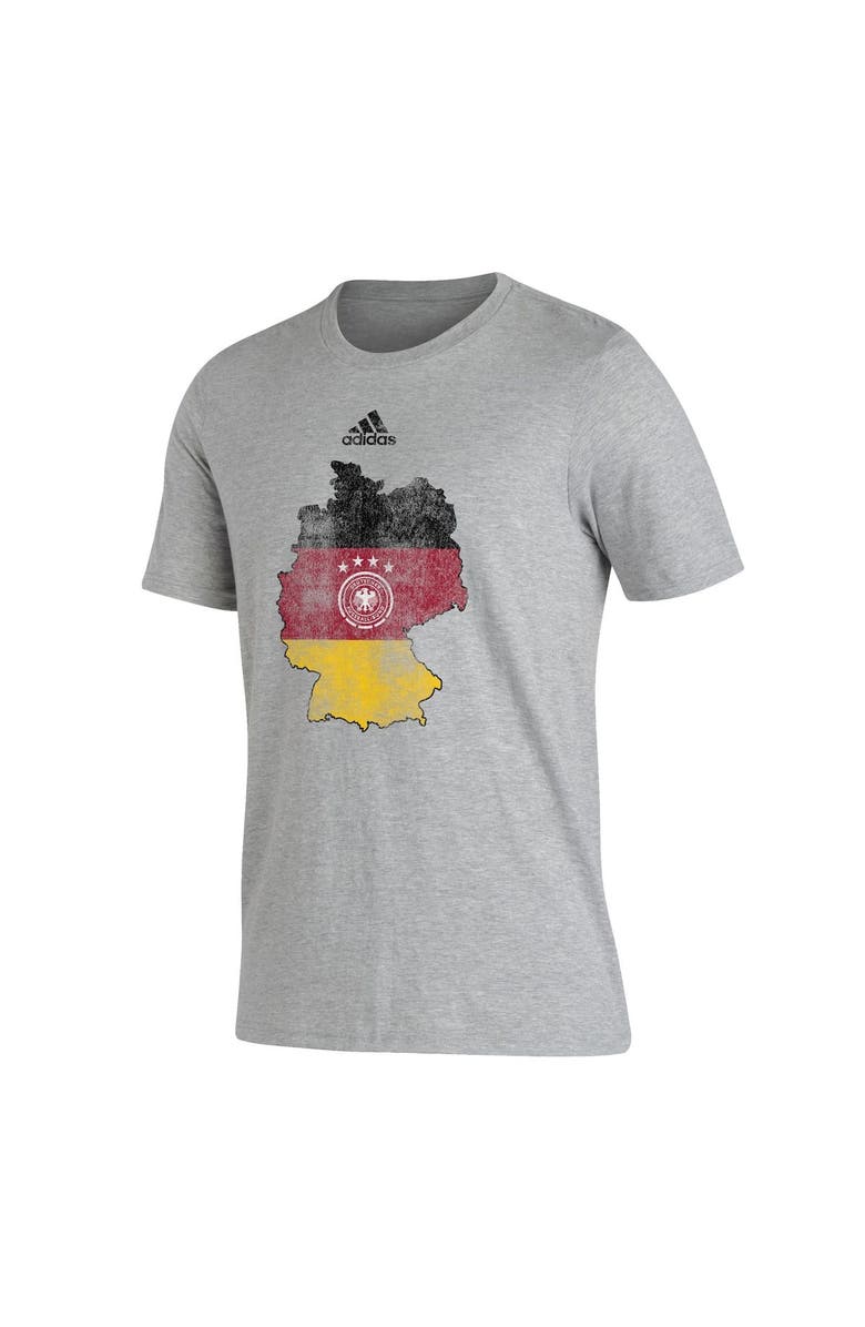 adidas Men's adidas Heather Gray Germany National Team Worn Flag T-Shirt, Alternate, color, 