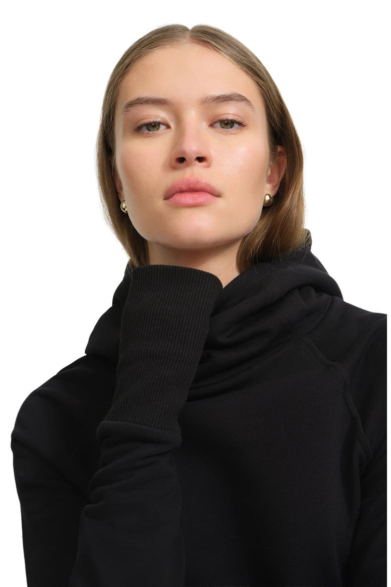 Geneva Funnel Neck Sweatshirt, Alternate, color, BLACK