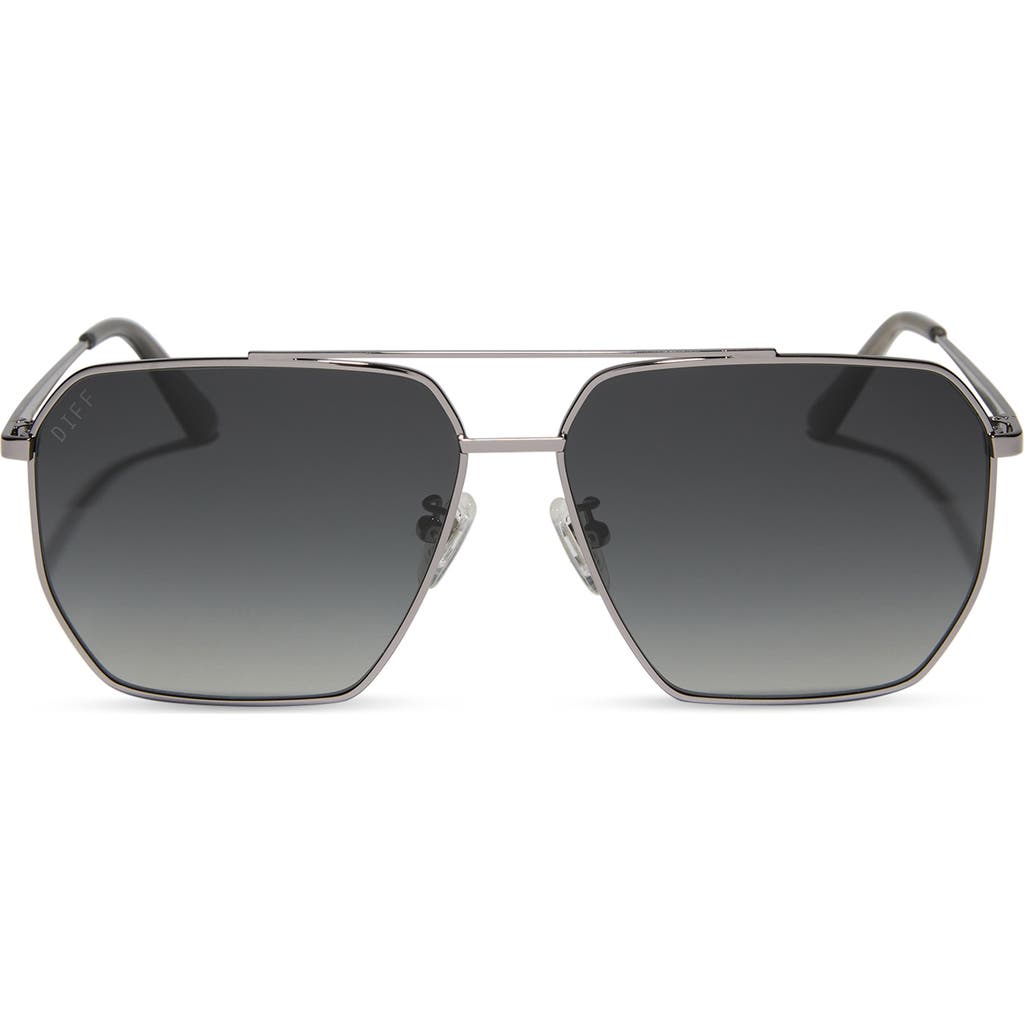 Diff Berkely 59mm Polarized Gradient Navigator Sunglasses In Gray