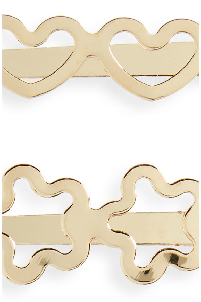 3-Pack Kelly Hair Clips, Alternate, color, GOLD