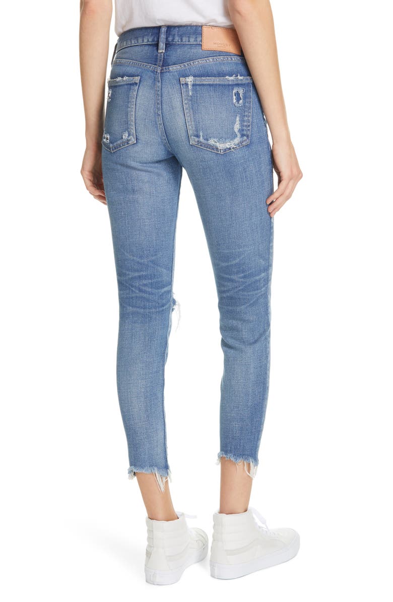 MOUSSY Ridgewood Ripped Crop Skinny Jeans, Alternate, color, 