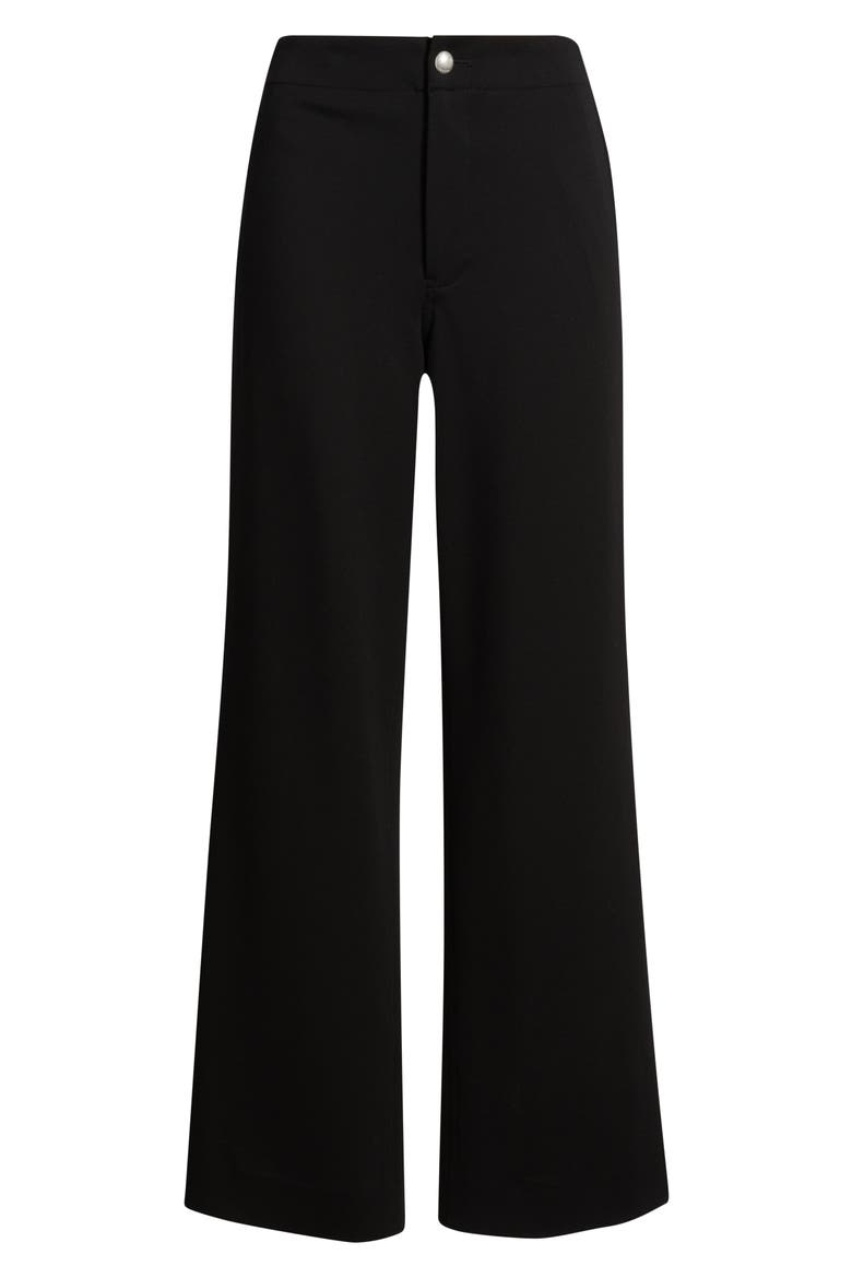 Irina Ponte Wide Leg Pants, Alternate, color, BLACK