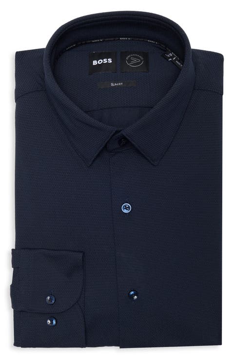 Hank Kent Slim Fit Stretch Performance Dress Shirt