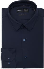 BOSS Hank Kent Slim Fit Stretch Performance Dress Shirt