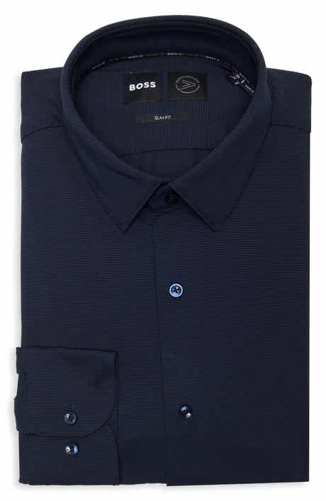 BOSS Hank Kent Slim Fit Stretch Performance Dress Shirt