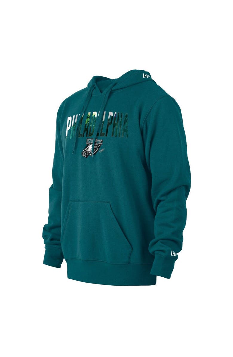 New Era Men's New Era Midnight Green Philadelphia Eagles Ink Dye Pullover Hoodie, Alternate, color, 
