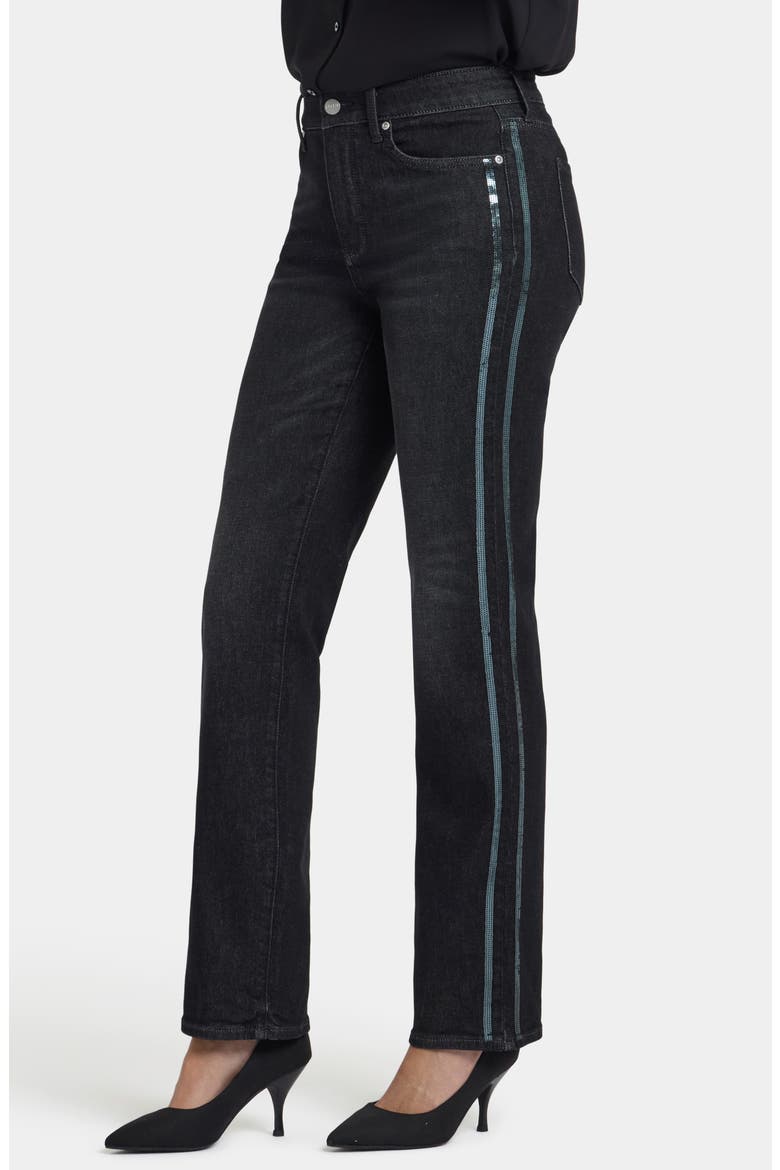 Marilyn Sequin Side Stripe High Waist Straight Leg, Alternate, color, FRENCH NIGHTFALL