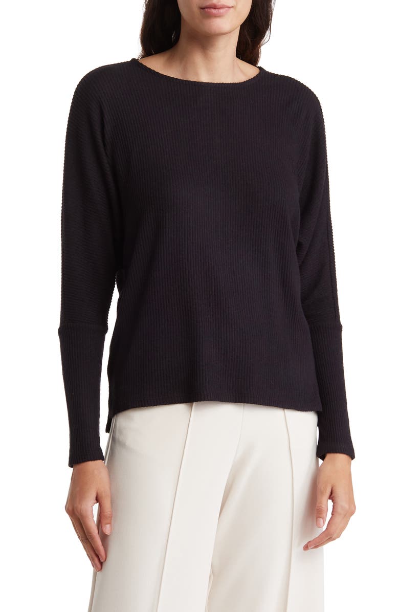 Bobeau Dolman Long Sleeve Ribbed T-Shirt, Main, color, 