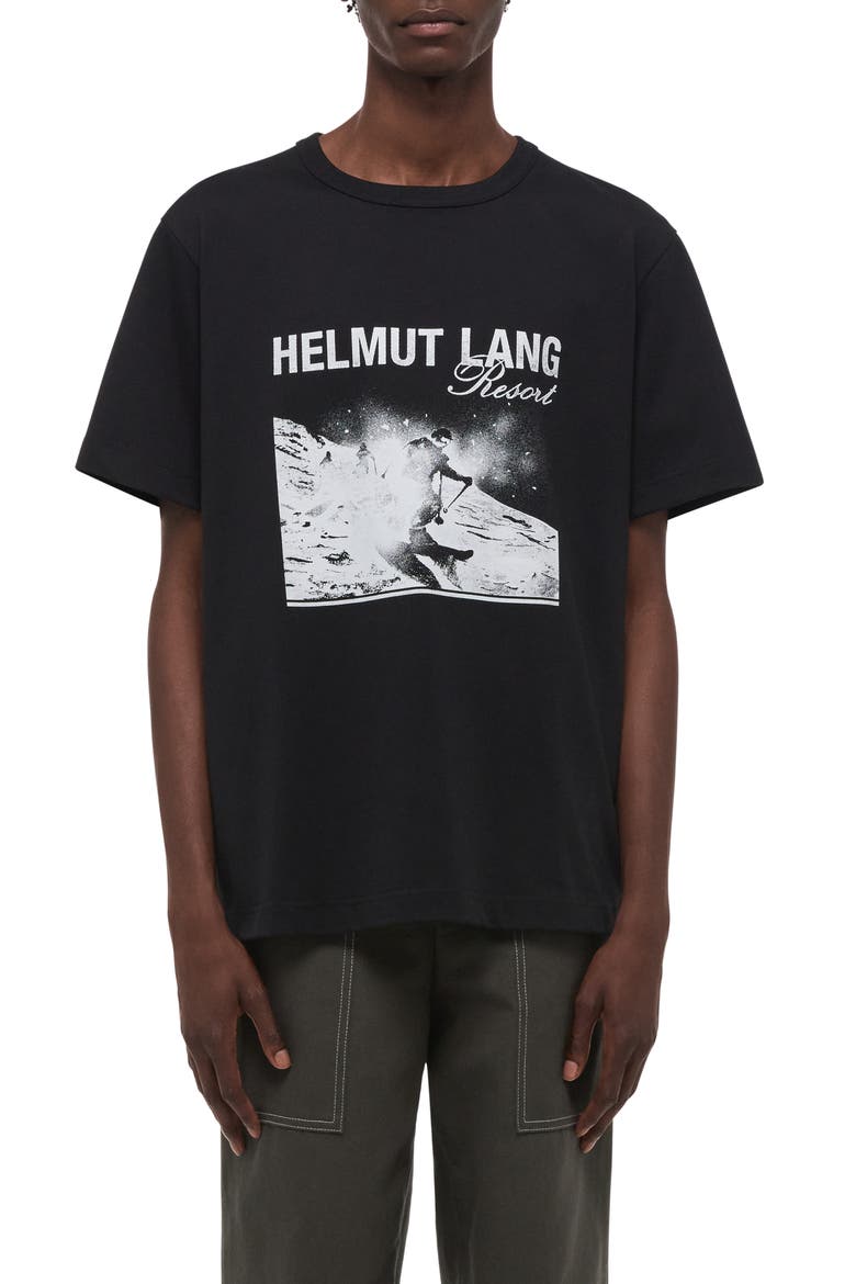 Skier Graphic T-Shirt, Main, color, BLACK