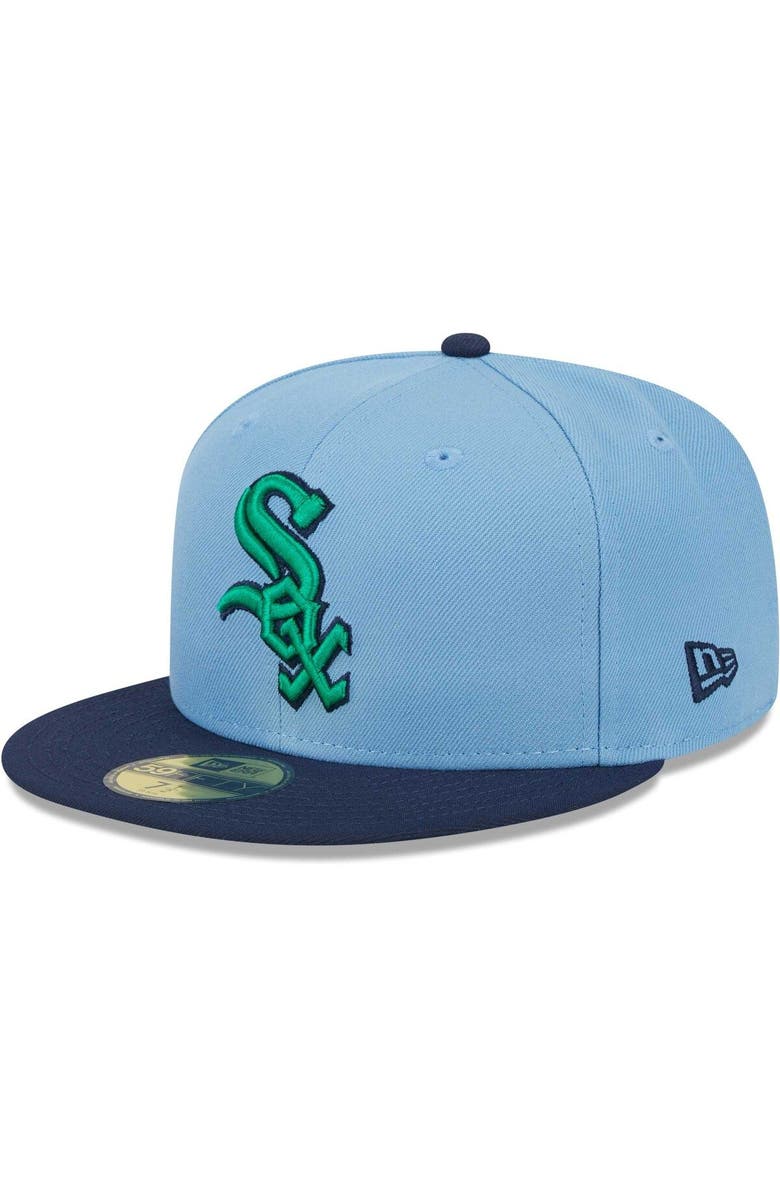 New Era Men's New Era Light Blue/Navy Chicago White Sox Green Undervisor 59FIFTY Fitted Hat, Alternate, color, Light Blue