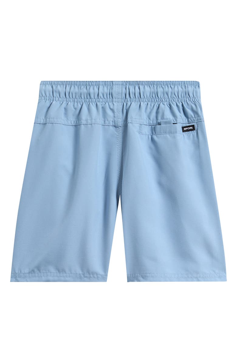 Rip Curl Kids' Streamline Offset Volley Swim Trunks, Alternate, color, Faded Denim