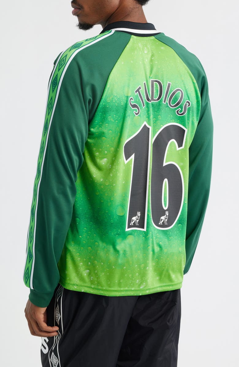 MARKET Keeper Kit Half Zip Jersey, Alternate, color, Classic Green/ Hunter Green