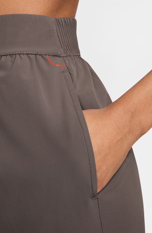 Nike Dri-fit High Waist Wide Leg Pants In Ironstone/ironstone