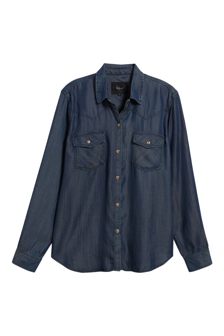 Remi Denim Shirt, Alternate, color, OCEANA