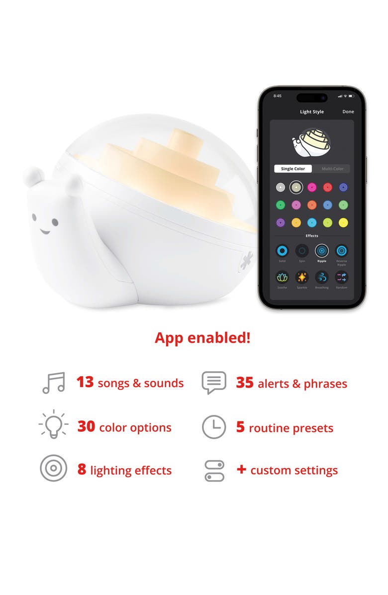 Skip Hop 3-in-1 Smart Snail Routine Machine, Alternate, color, White/ Multi
