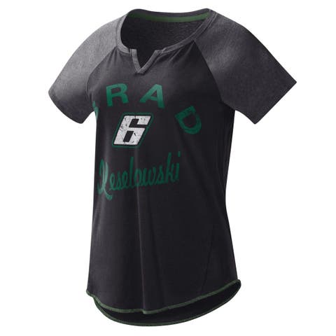 Women
s G-III 4Her by Carl Banks Black Brad Keselowski Grand Slam Tri-Blend Notch V-Neck T-Shirt