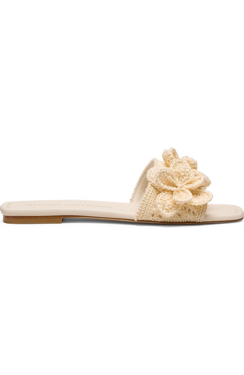 Stuart Weitzman Lotus Slide Sandal, Alternate, color, Chalk
