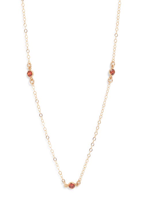 Set & Stones Birthstone Station Necklace In Gold