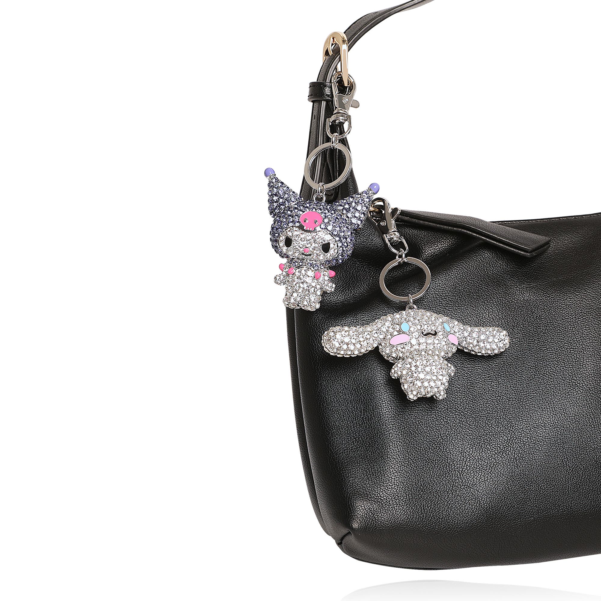 Hello Kitty Kuromi Crystal Keychain Bag Travel Charm, Alternate, color, 