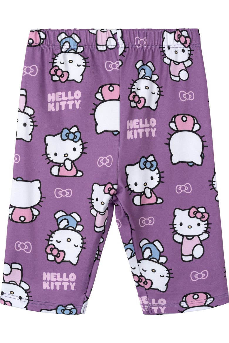 2-Piece T-Shirt and Bike Shorts Set, Alternate, color, Hello Kitty Mulberry