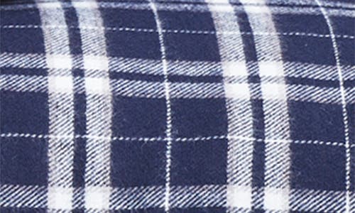 Petite Plume Oxford Tartan Cotton Flannel Sheet Set In Blue