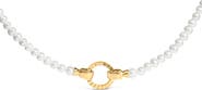 Haus of Brilliance 18K Yellow Gold Vermeil Pearl Strand Infinity Necklace
