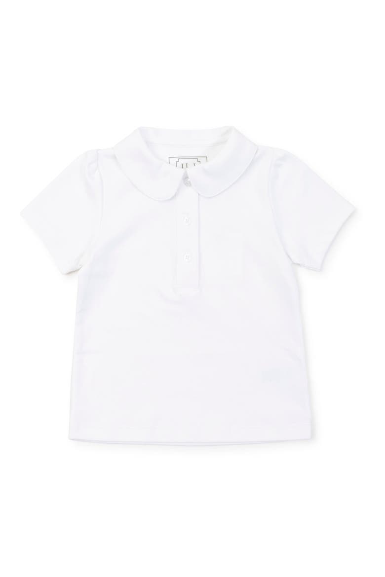 Madison Girls' Polo Short Sleeve Shirt, Main, color, White