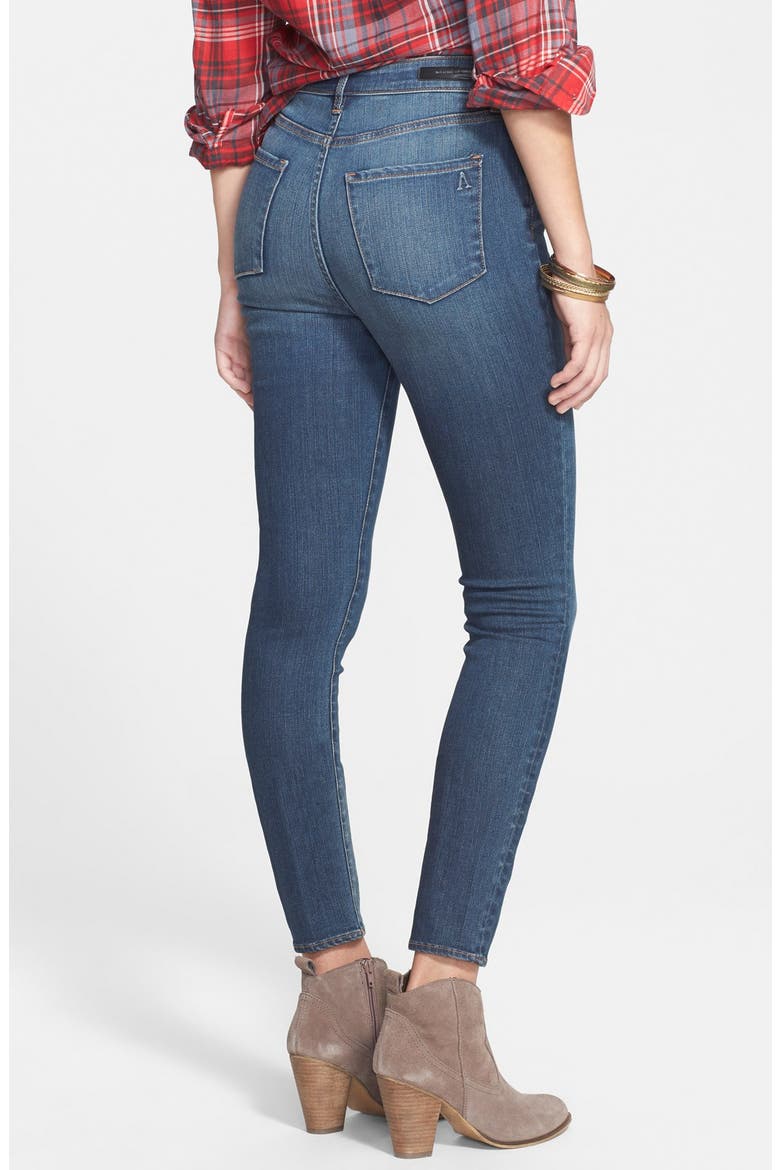 'Halley' High Waist Stretch Skinny Jeans, Alternate, color, MEDIUM WASH