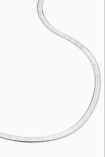 Mirage Herringbone Necklace in Sterling Silver