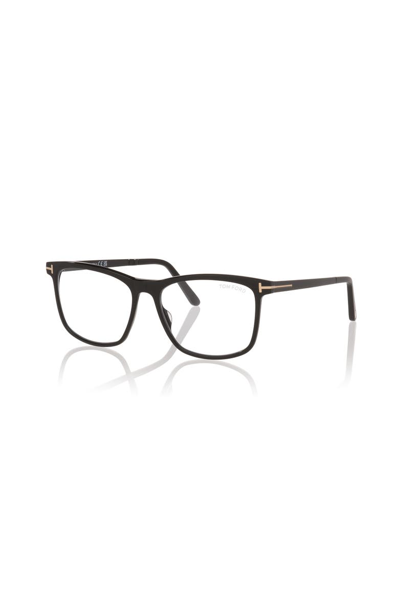 56mm Square optical glasses, Main, color, Black